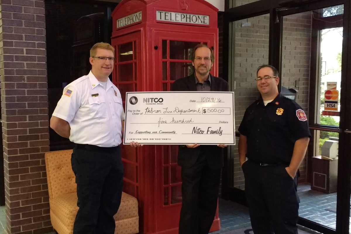 NITCO Donates to Hebron Fire Department in 2016