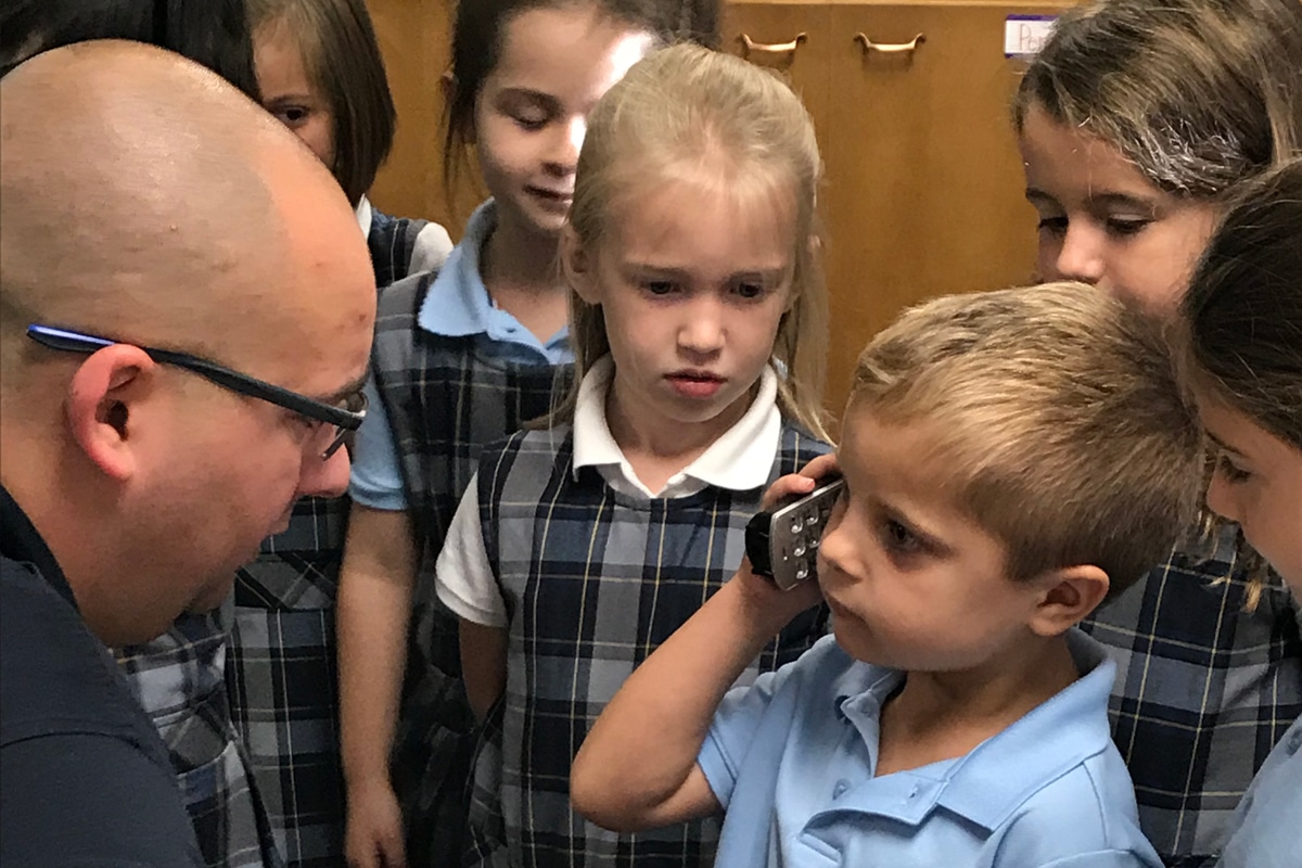 Firefighters Teach Safety Lesson to Kindergartners at St. Mary’s in Crown Point