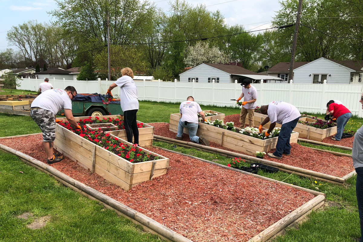 Fronius Volunteers at Portage Community Garden