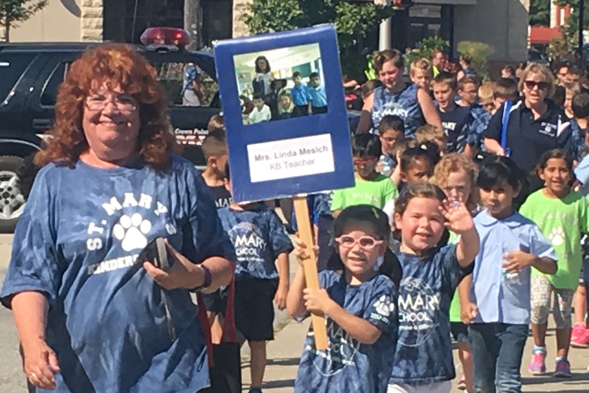 St. Mary’s Students Take to the Streets of Crown Point in Support of Teachers