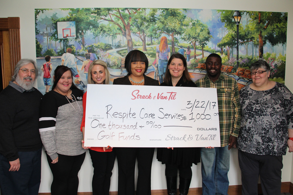 Strack & Van Til Donates $1,000 to Respite Care Service for Equipment, Services